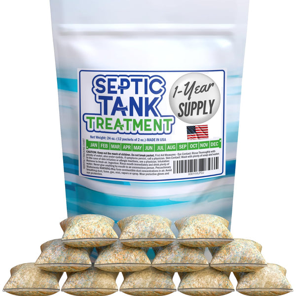 Septic Tank Treatment. 12 Monthly Packets